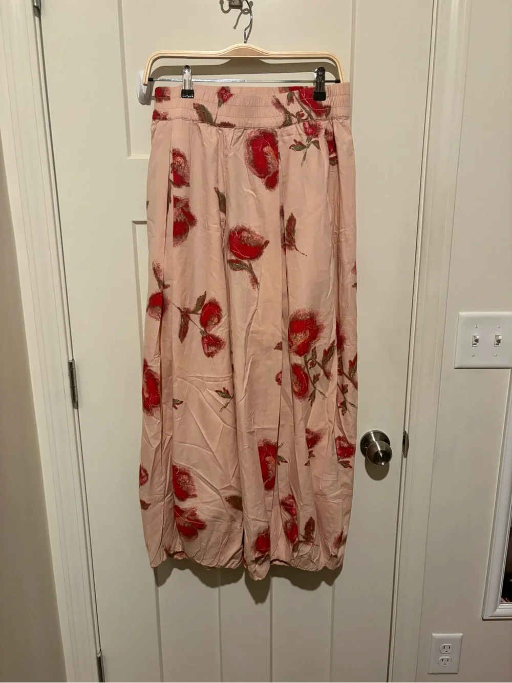 Free People Moonflower Printed Pull-On Balloon Pants Small Tea Combo NWT - Picture 4 of 7